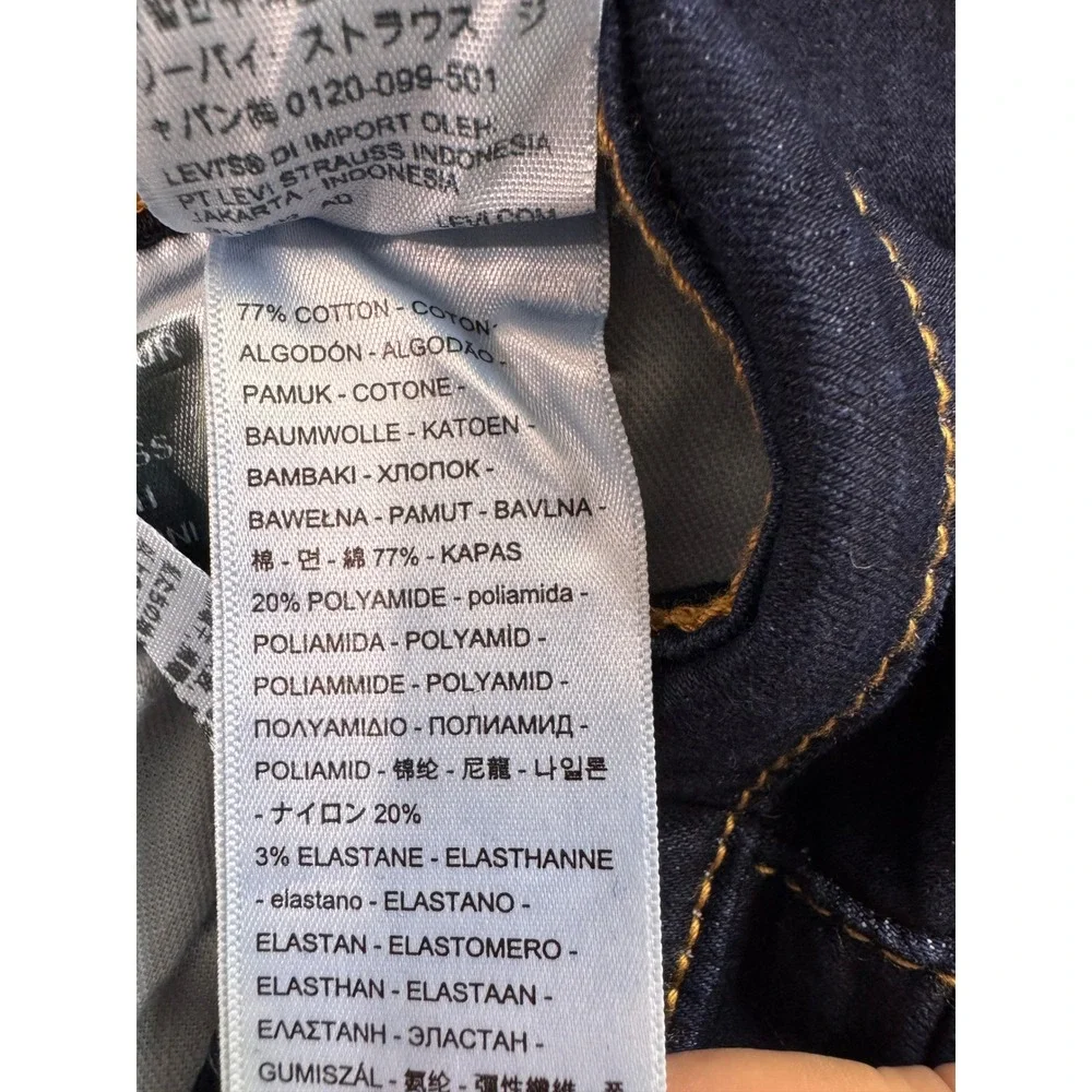 Levi's 514 Straight Fit Jeans Mens 34x32 Dark Wash Indigo Denim Blue Americana
